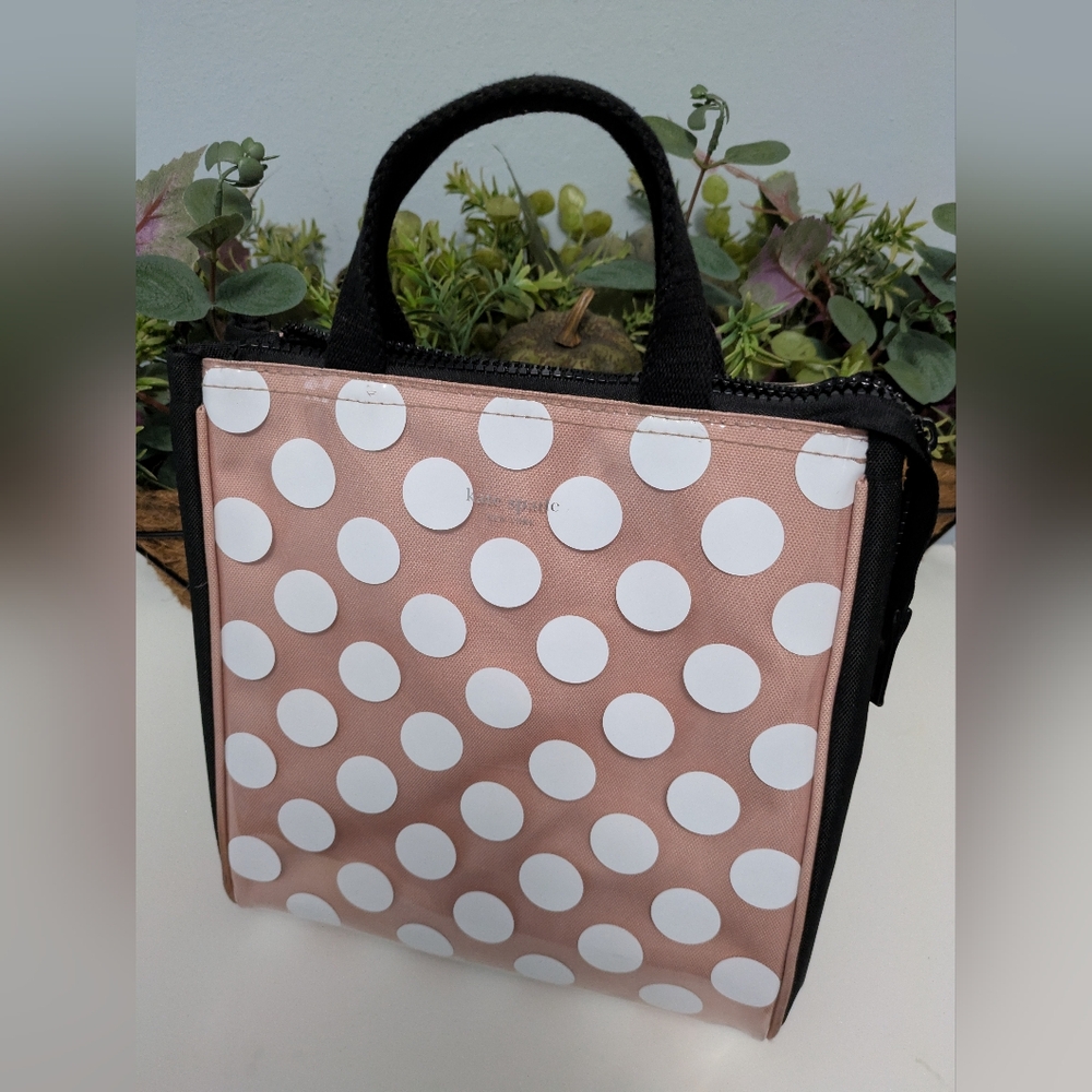 Kate Spade Polka Dot Lunch Bag - Pink and White